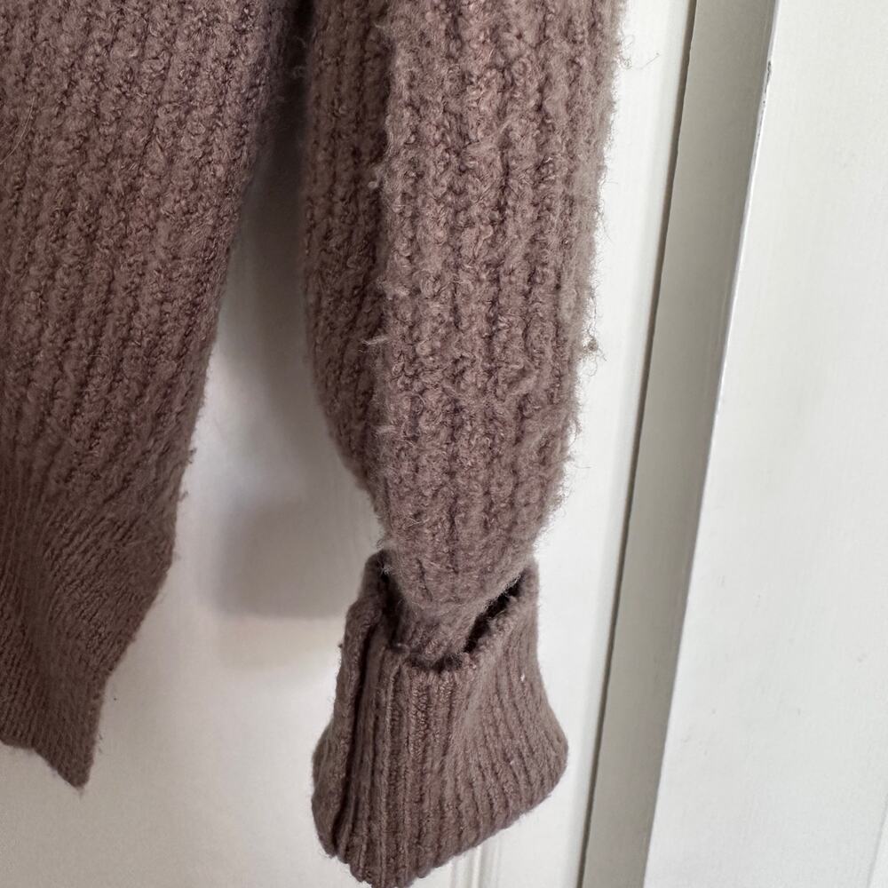 French Connection Sweater women's size Medium turtleneck Wool Stretch Brown - Picture 9 of 9